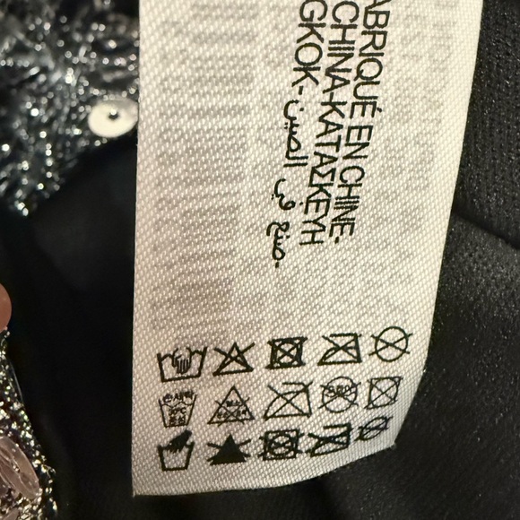 ZARA Silver Draped Sequin Mini Dress – Size Small – NWT - Picture 8 of 9